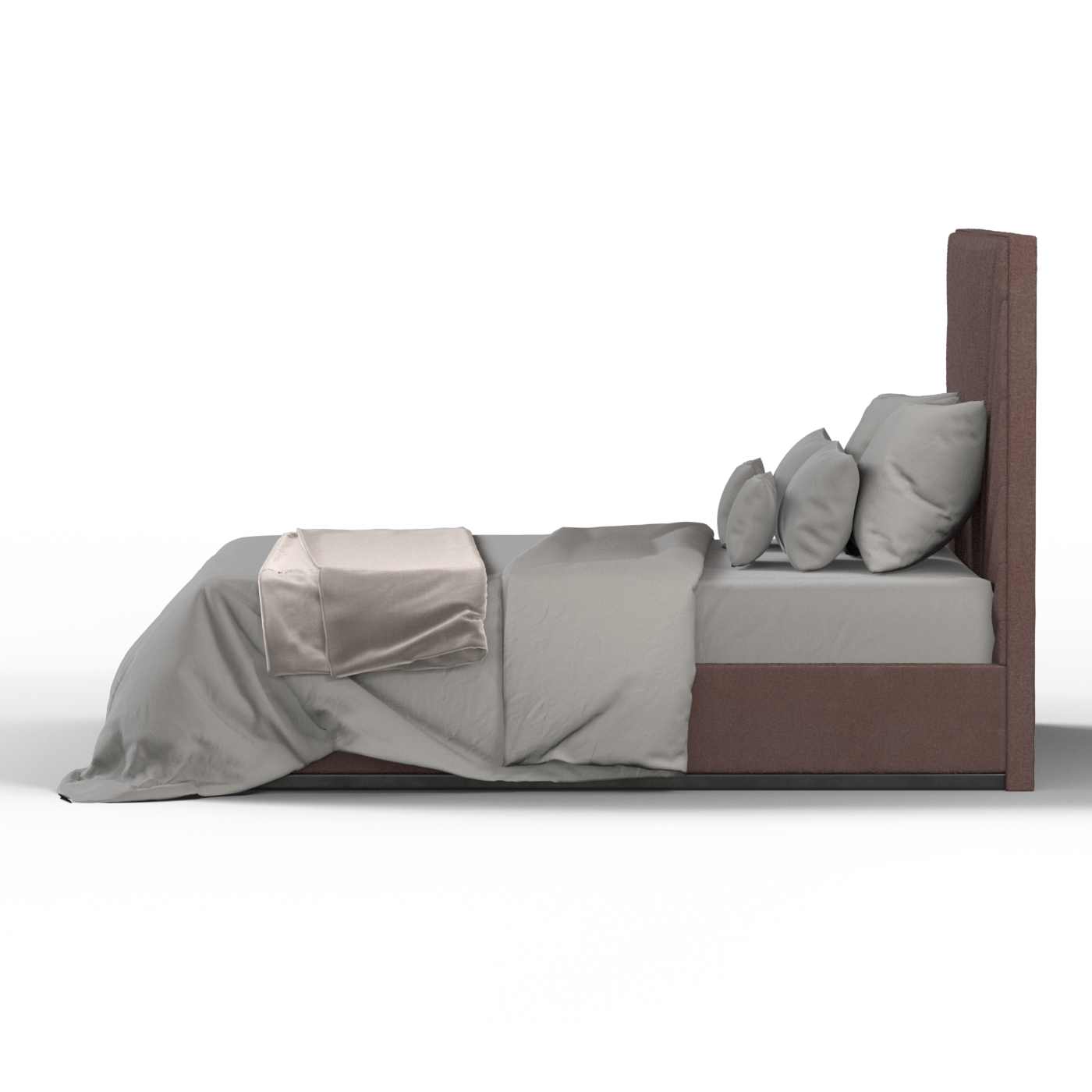 Lucia Bed With High Refined Headboard