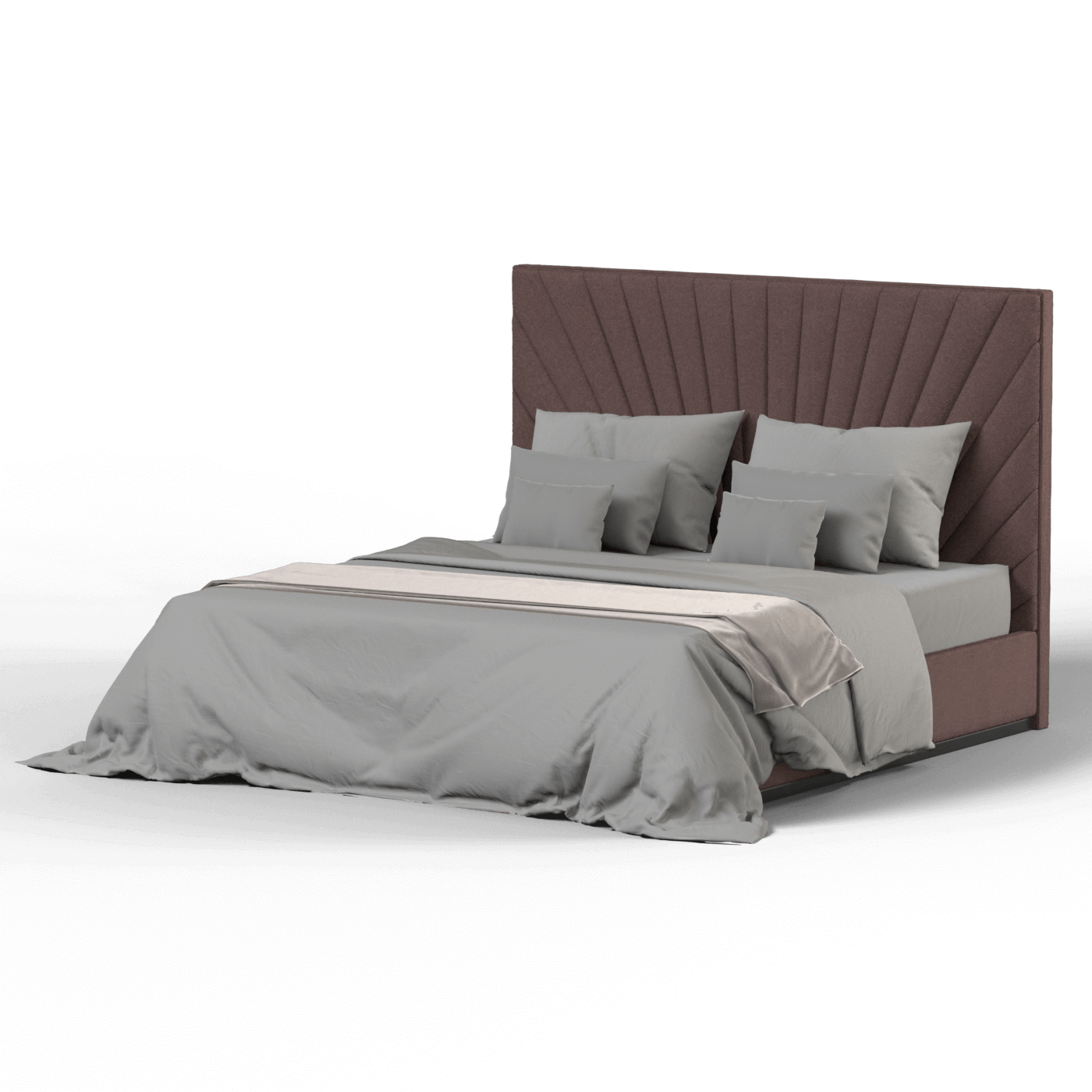 Lucia Bed With High Refined Headboard