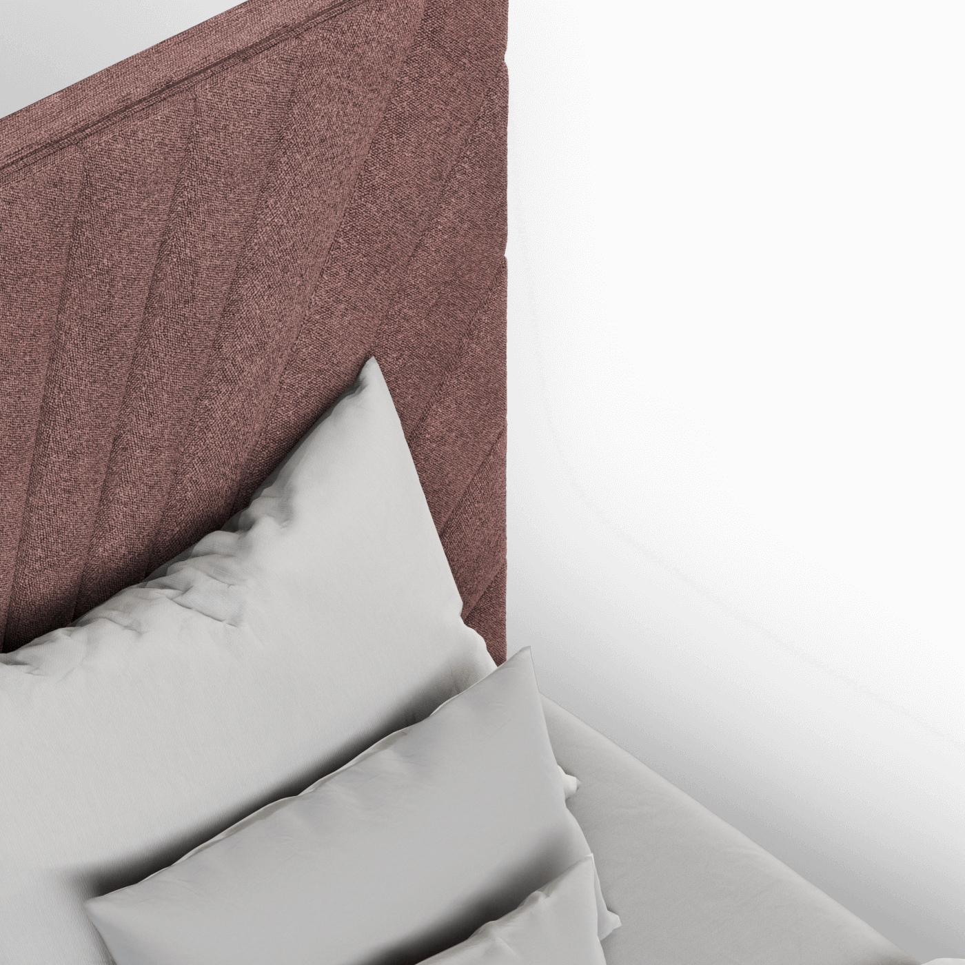 Lucia Bed With High Refined Headboard
