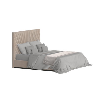 Lucia Bed With High Refined Headboard