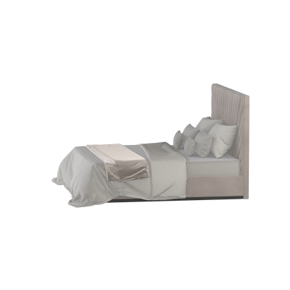 Lucia Bed With High Refined Headboard