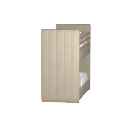Paolo Bunk Bed with Soft Upholstery and Beechwood Accents