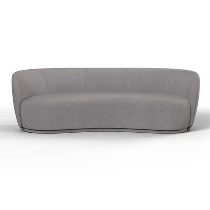 Posh Boucle Curved Sofa