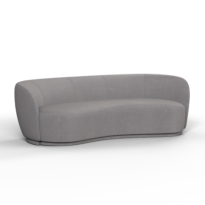 Posh Boucle Curved Sofa