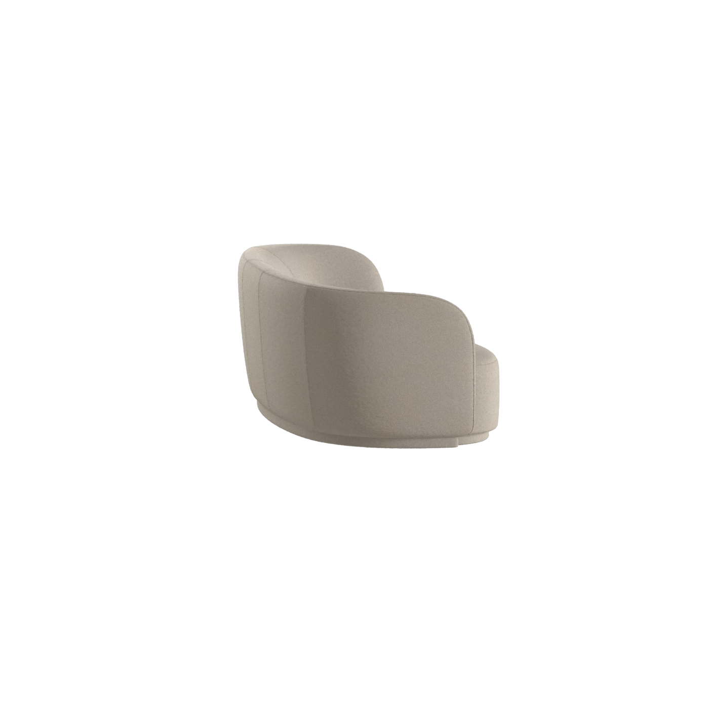 Posh Sofa - Curved Back Sofa with Continuous Base