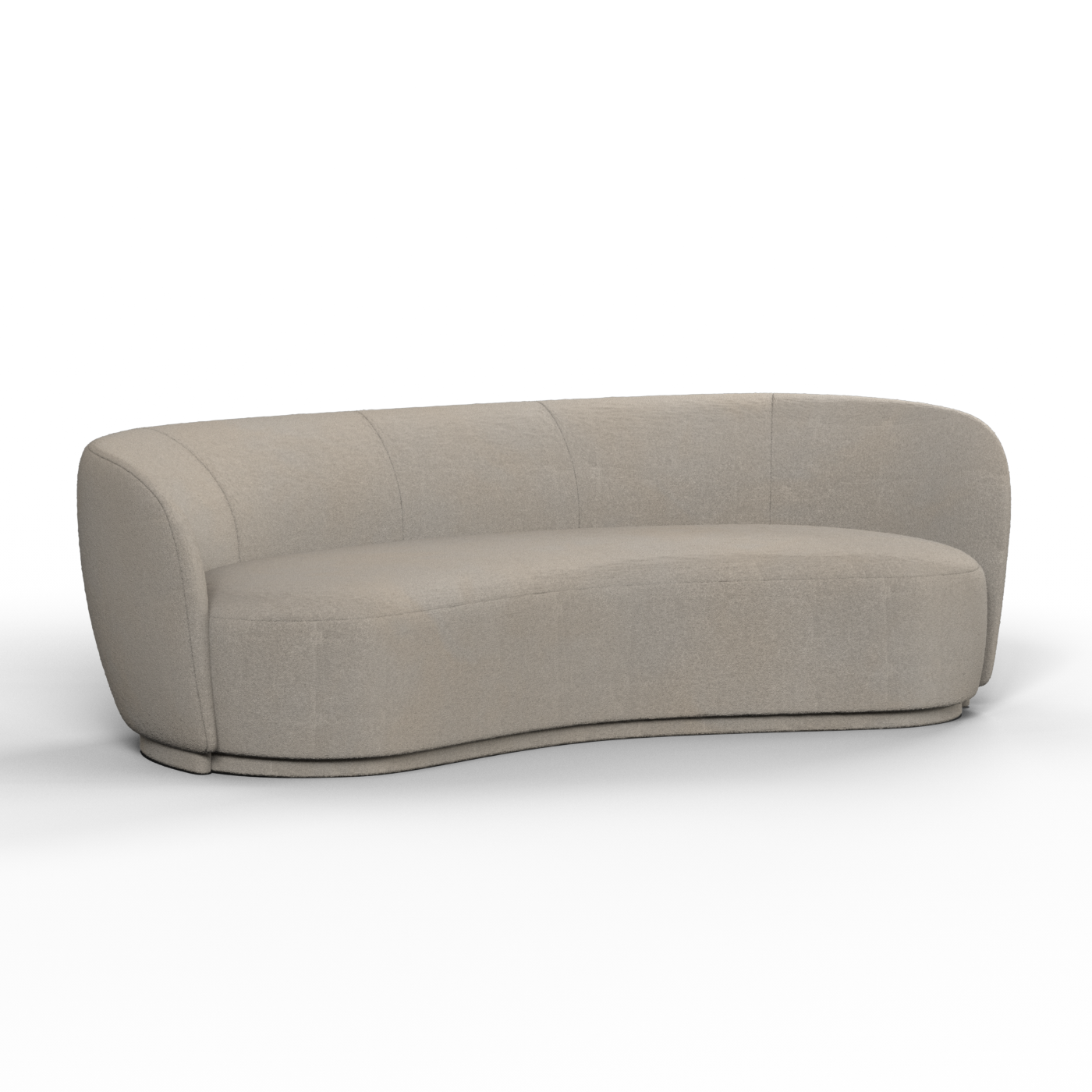 Posh Sofa - Curved Back Sofa with Continuous Base