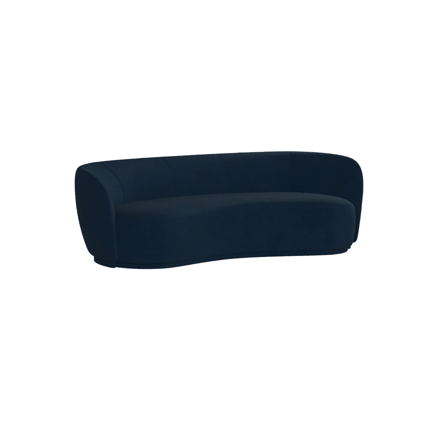 Posh Sofa - Curved Back Sofa with Continuous Base