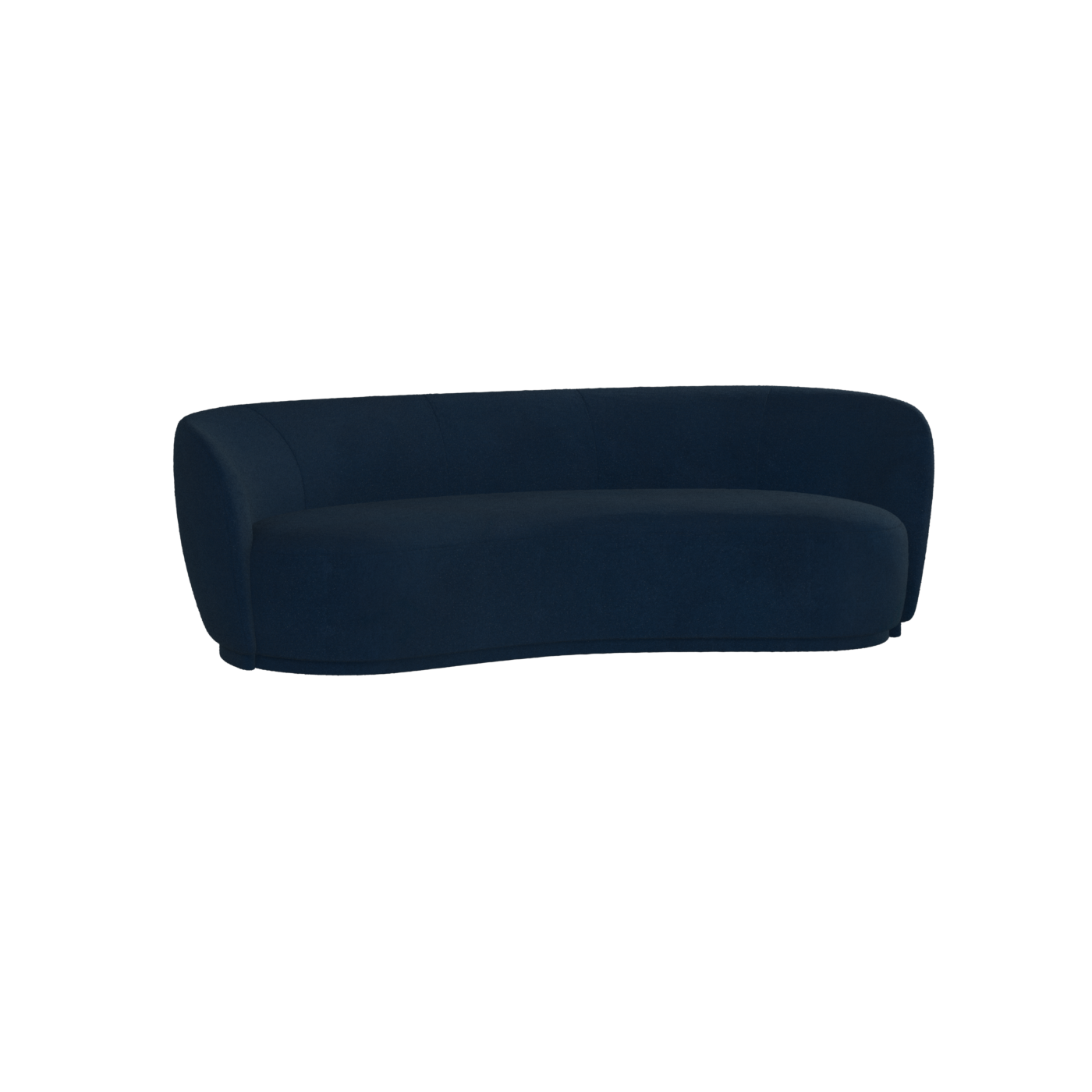 Posh Sofa - Curved Back Sofa with Continuous Base