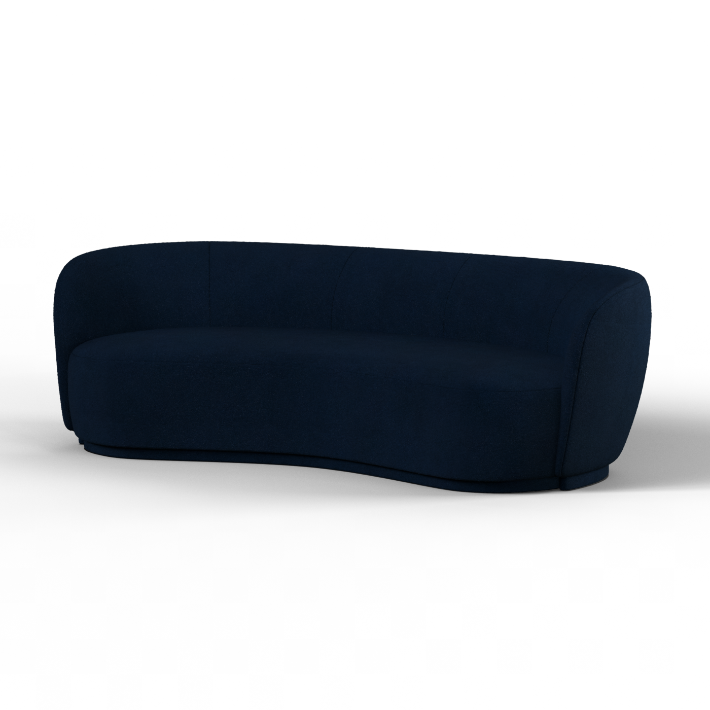 Posh Sofa - Curved Back Sofa with Continuous Base