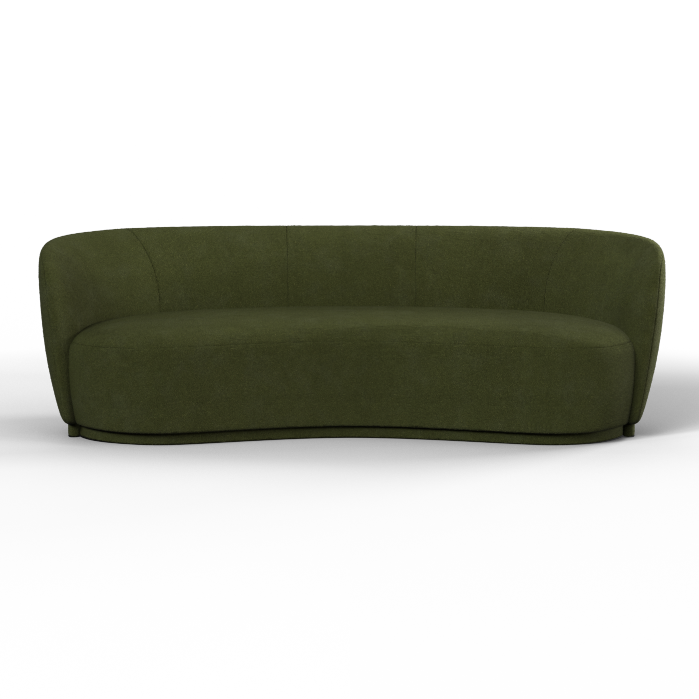 Posh Boucle Curved Sofa