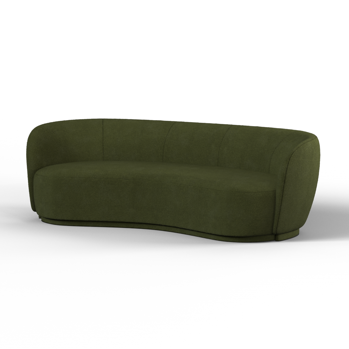 Posh Boucle Curved Sofa