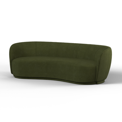 Posh Boucle Curved Sofa