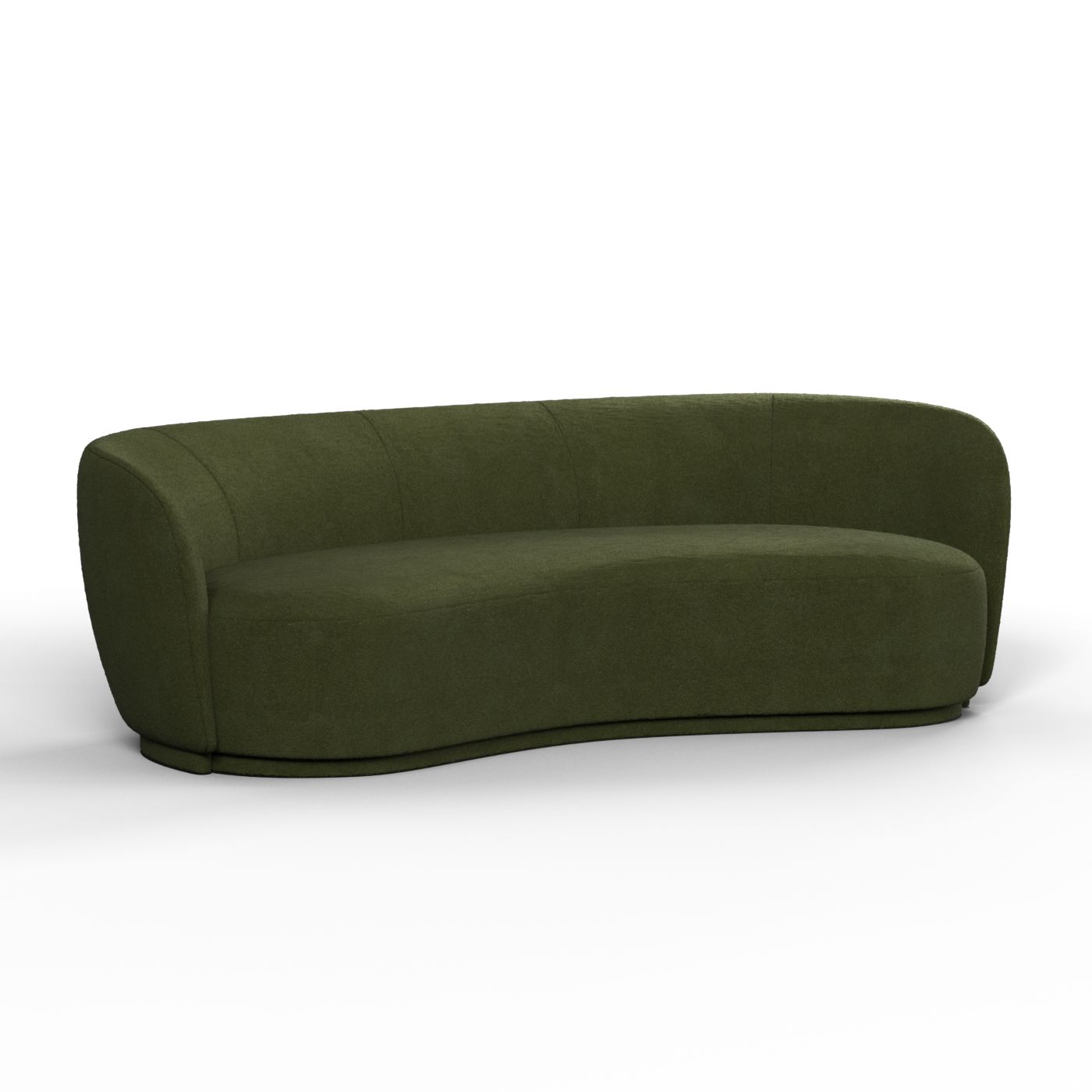 Posh Boucle Curved Sofa