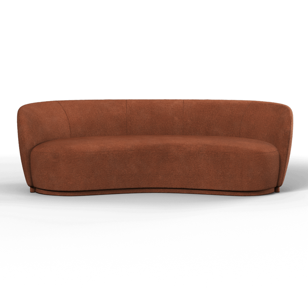 Posh Boucle Curved Sofa