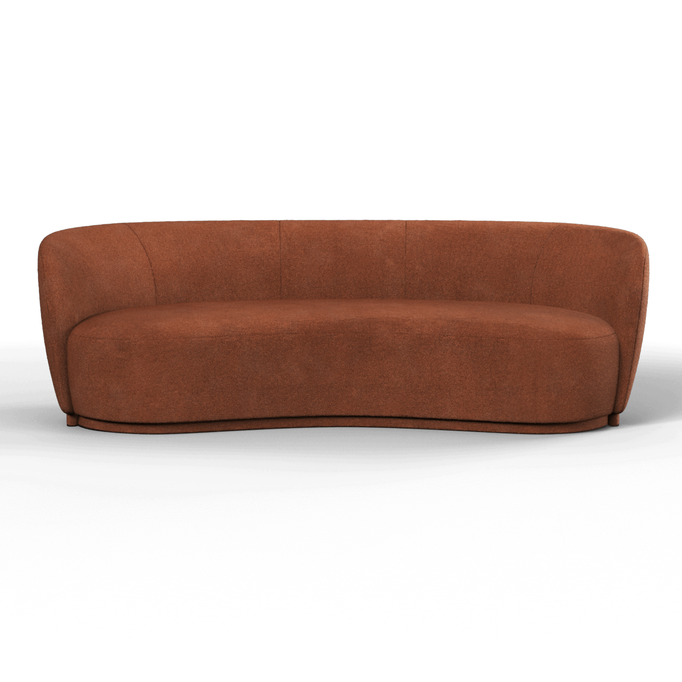 Posh Boucle Curved Sofa