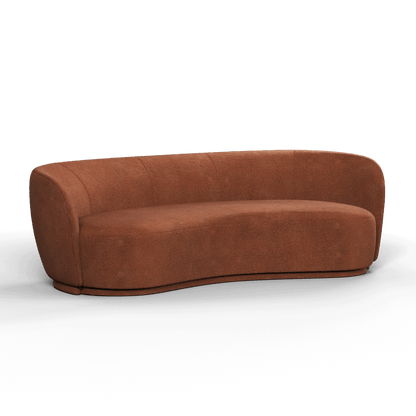 Posh Boucle Curved Sofa