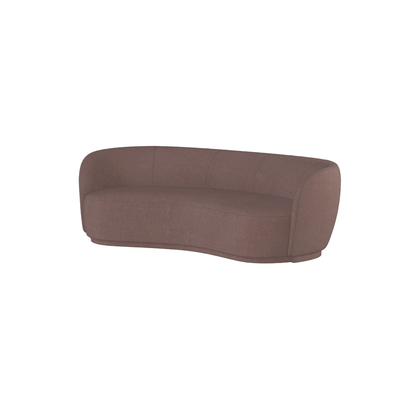 Posh Sofa - Curved Back Sofa with Continuous Base