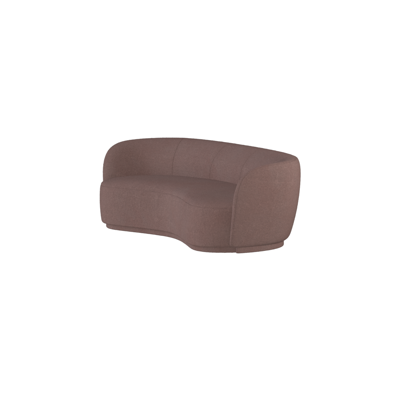 Posh Sofa - Curved Back Sofa with Continuous Base