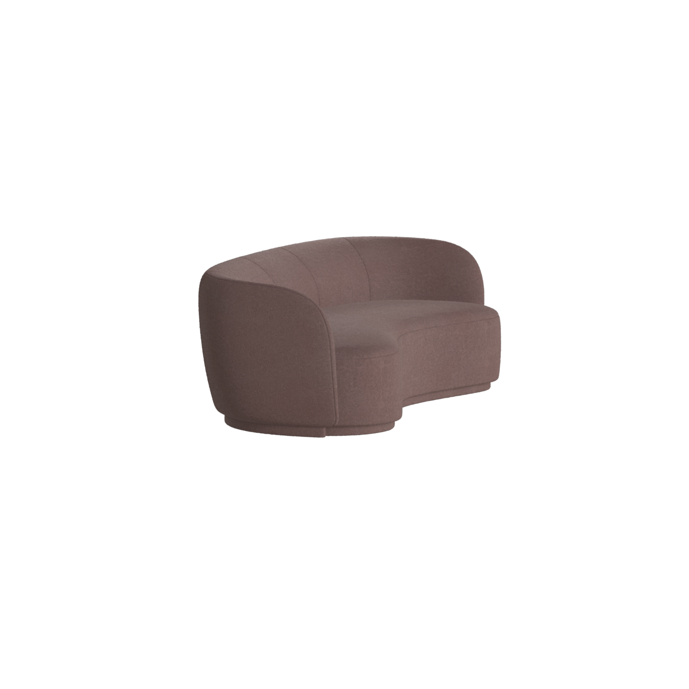 Posh Sofa - Curved Back Sofa with Continuous Base