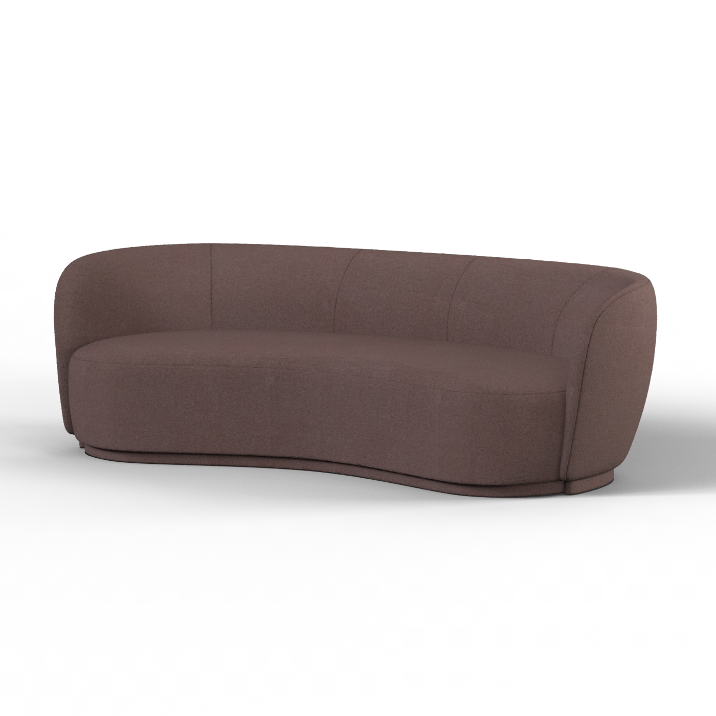 Posh Sofa - Curved Back Sofa with Continuous Base