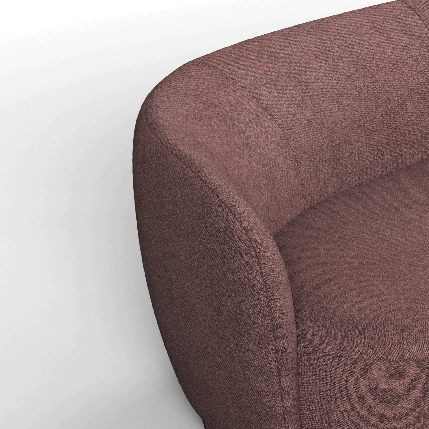 Posh Sofa - Curved Back Sofa with Continuous Base
