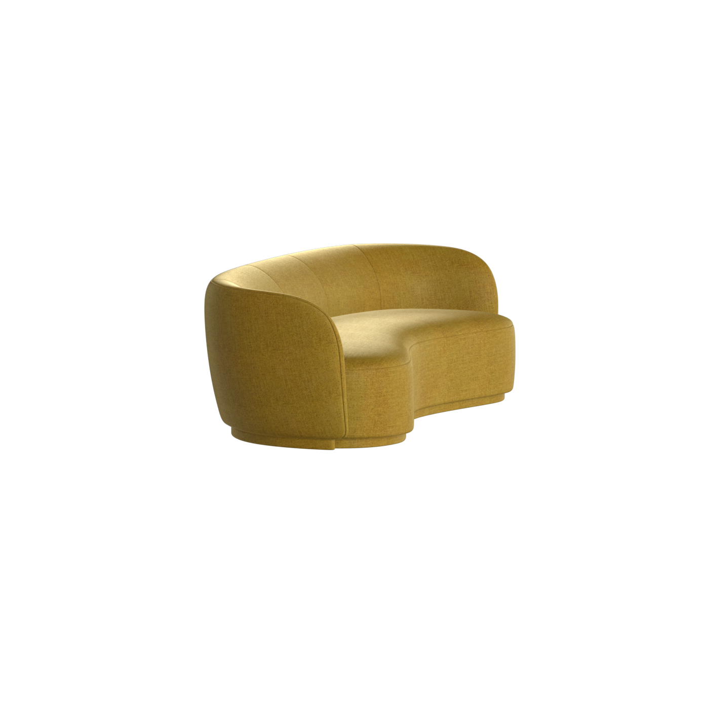 Posh Sofa - Curved Back Sofa with Continuous Base