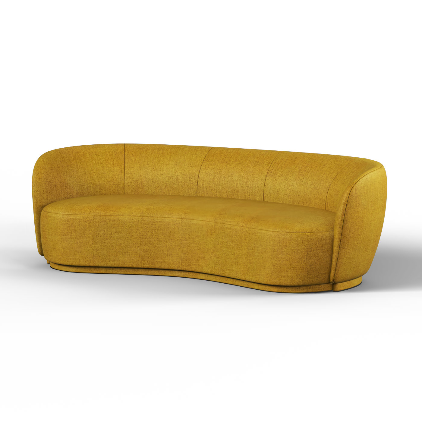 Posh Sofa - Curved Back Sofa with Continuous Base