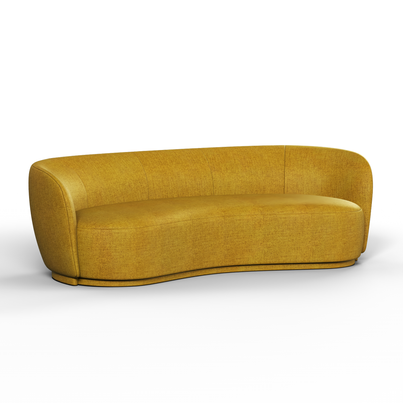 Posh Sofa - Curved Back Sofa with Continuous Base