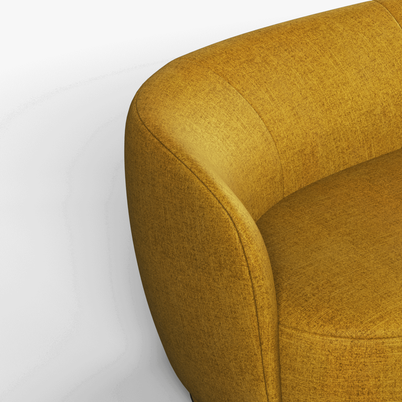 Posh Sofa - Curved Back Sofa with Continuous Base