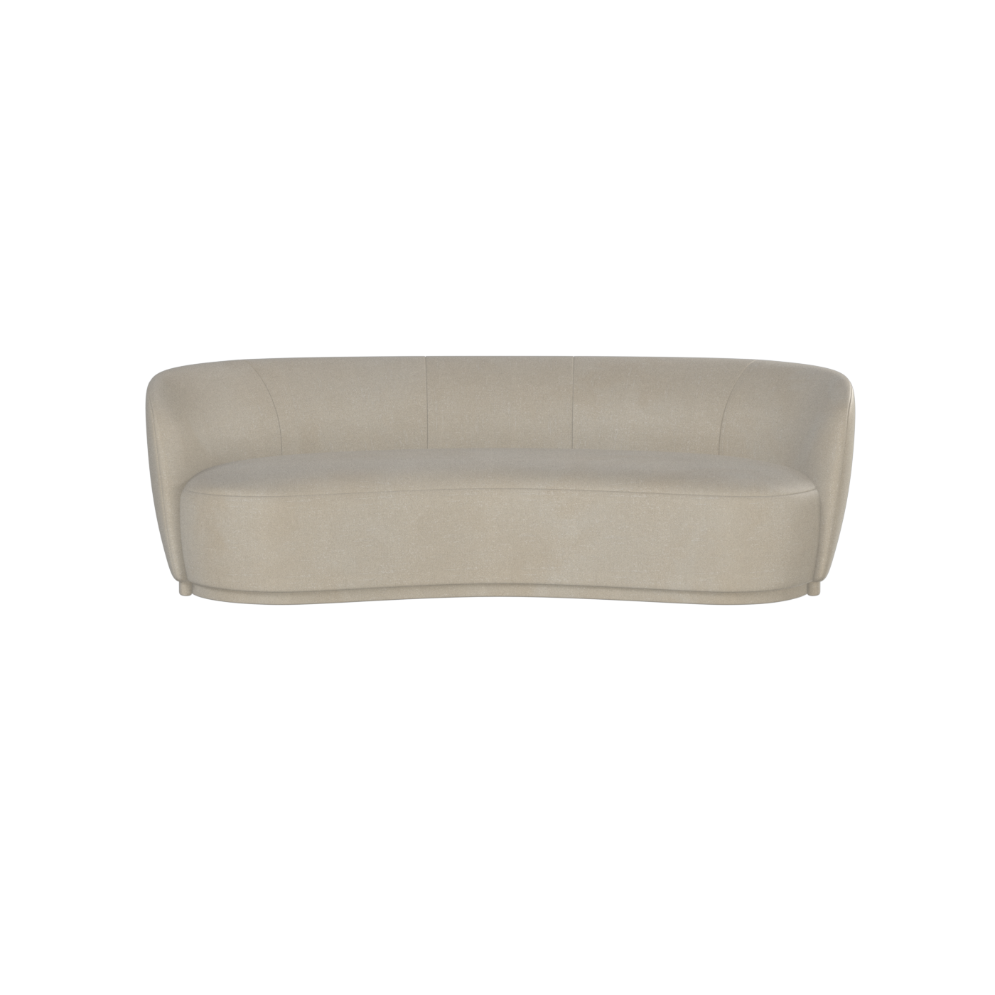 Posh Sofa - Curved Back Sofa with Continuous Base