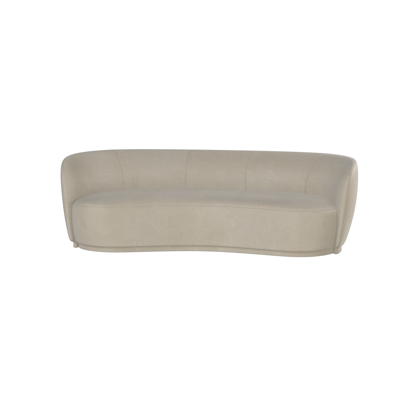 Posh Sofa - Curved Back Sofa with Continuous Base