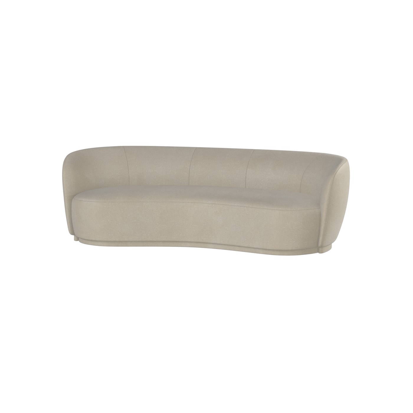 Posh Sofa - Curved Back Sofa with Continuous Base