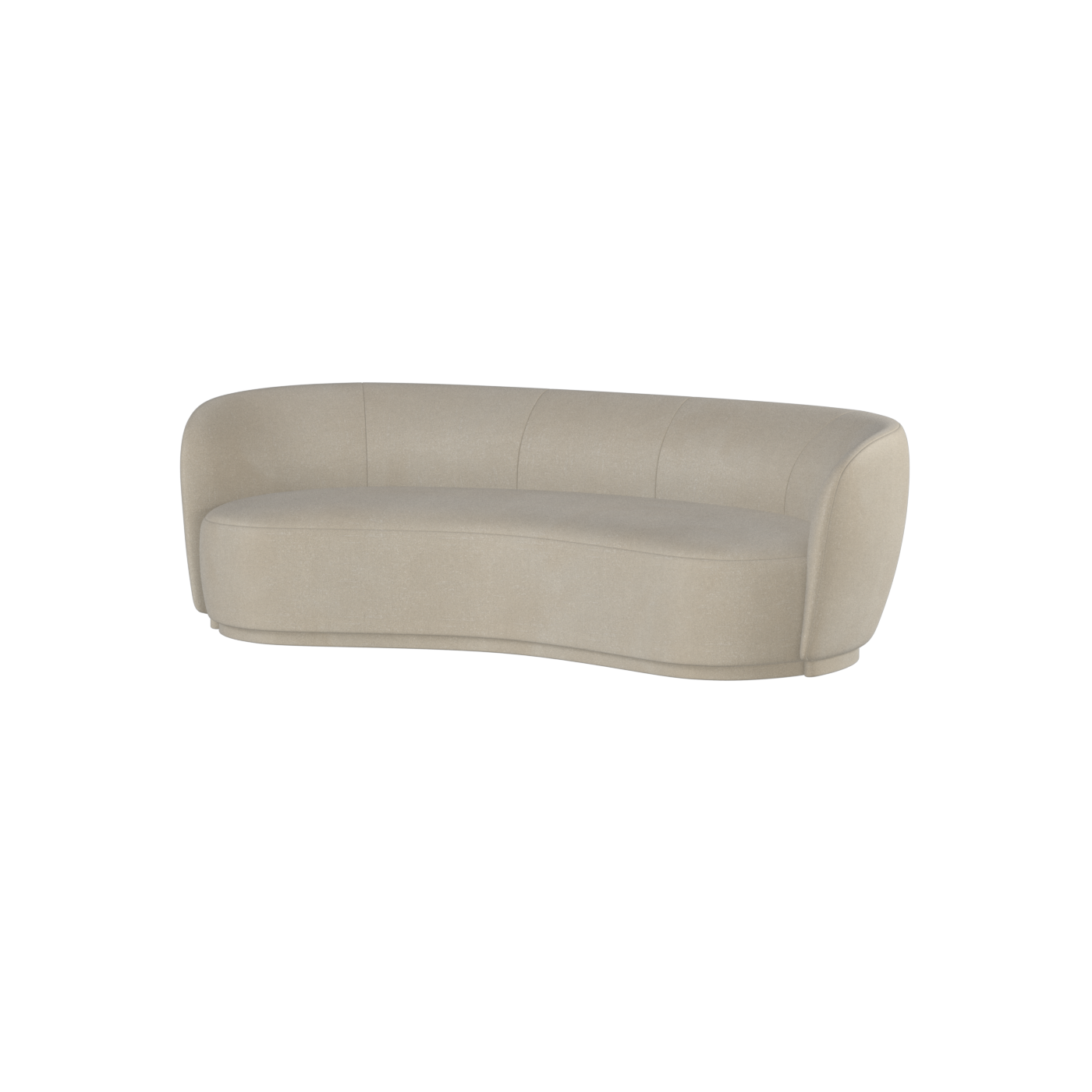 Posh Sofa - Curved Back Sofa with Continuous Base