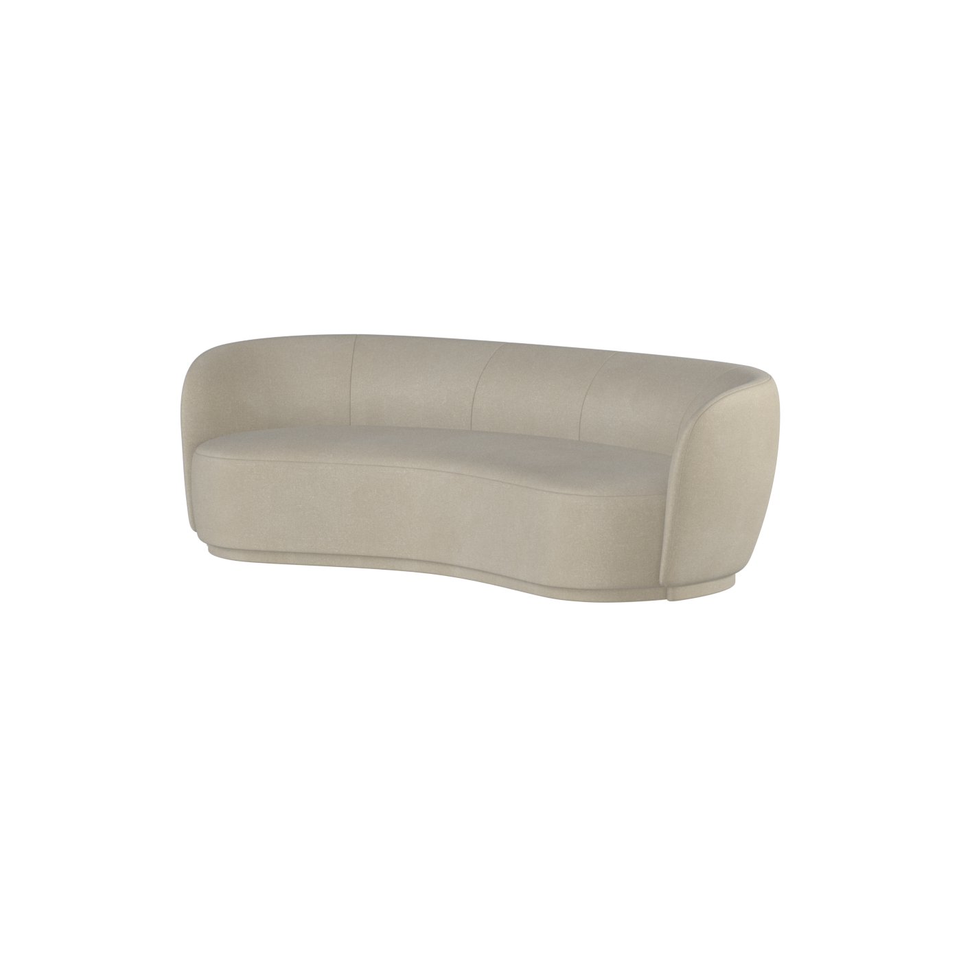 Posh Sofa - Curved Back Sofa with Continuous Base