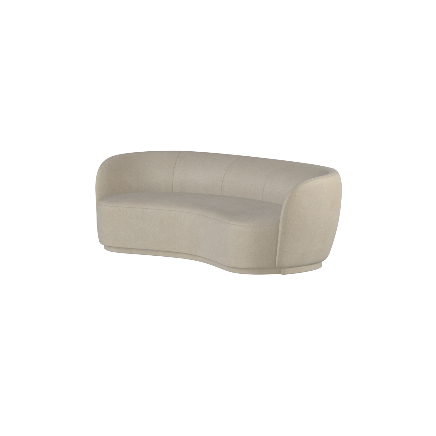 Posh Sofa - Curved Back Sofa with Continuous Base