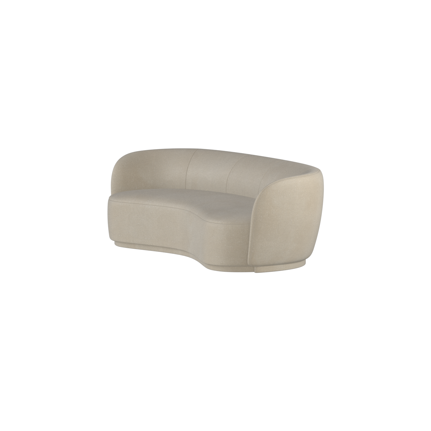Posh Sofa - Curved Back Sofa with Continuous Base