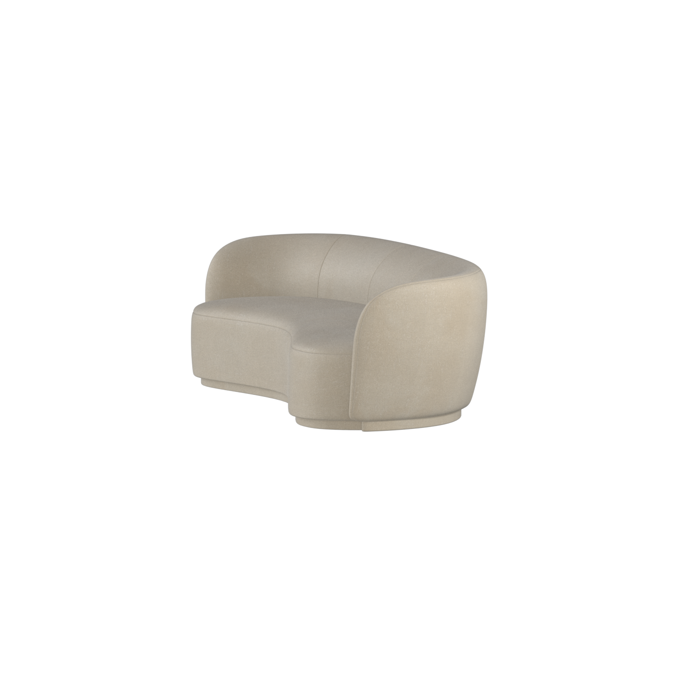 Posh Sofa - Curved Back Sofa with Continuous Base