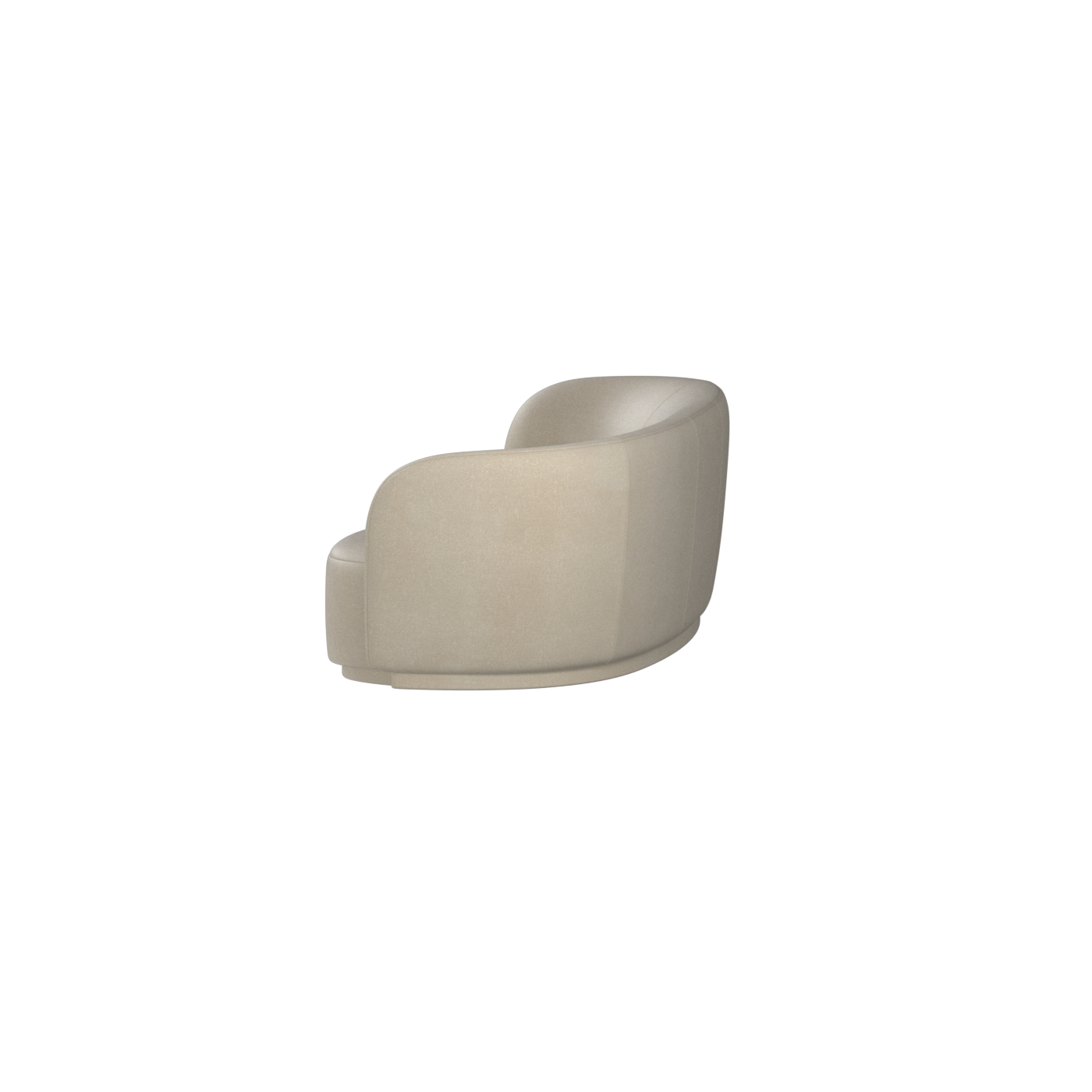Posh Sofa - Curved Back Sofa with Continuous Base