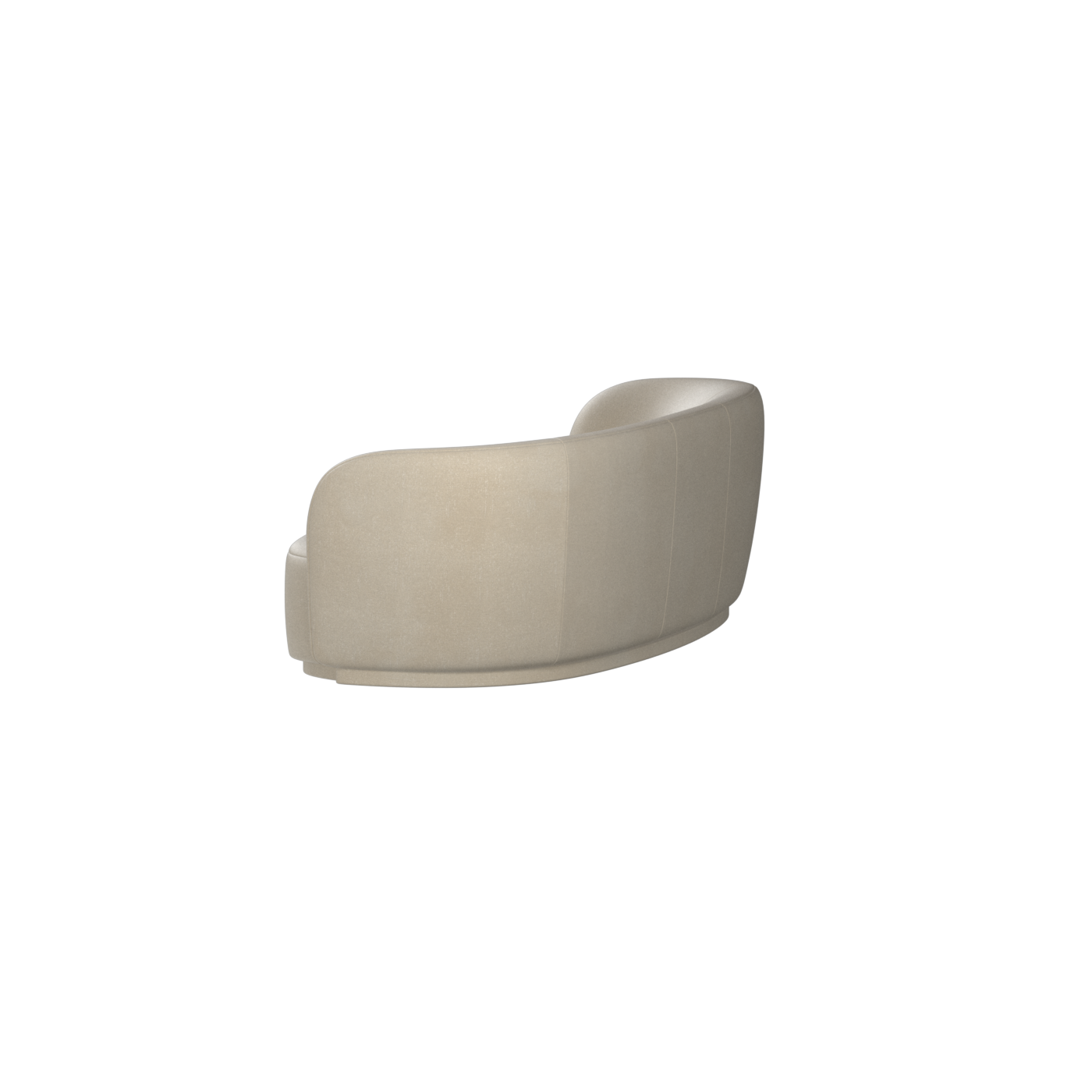 Posh Sofa - Curved Back Sofa with Continuous Base