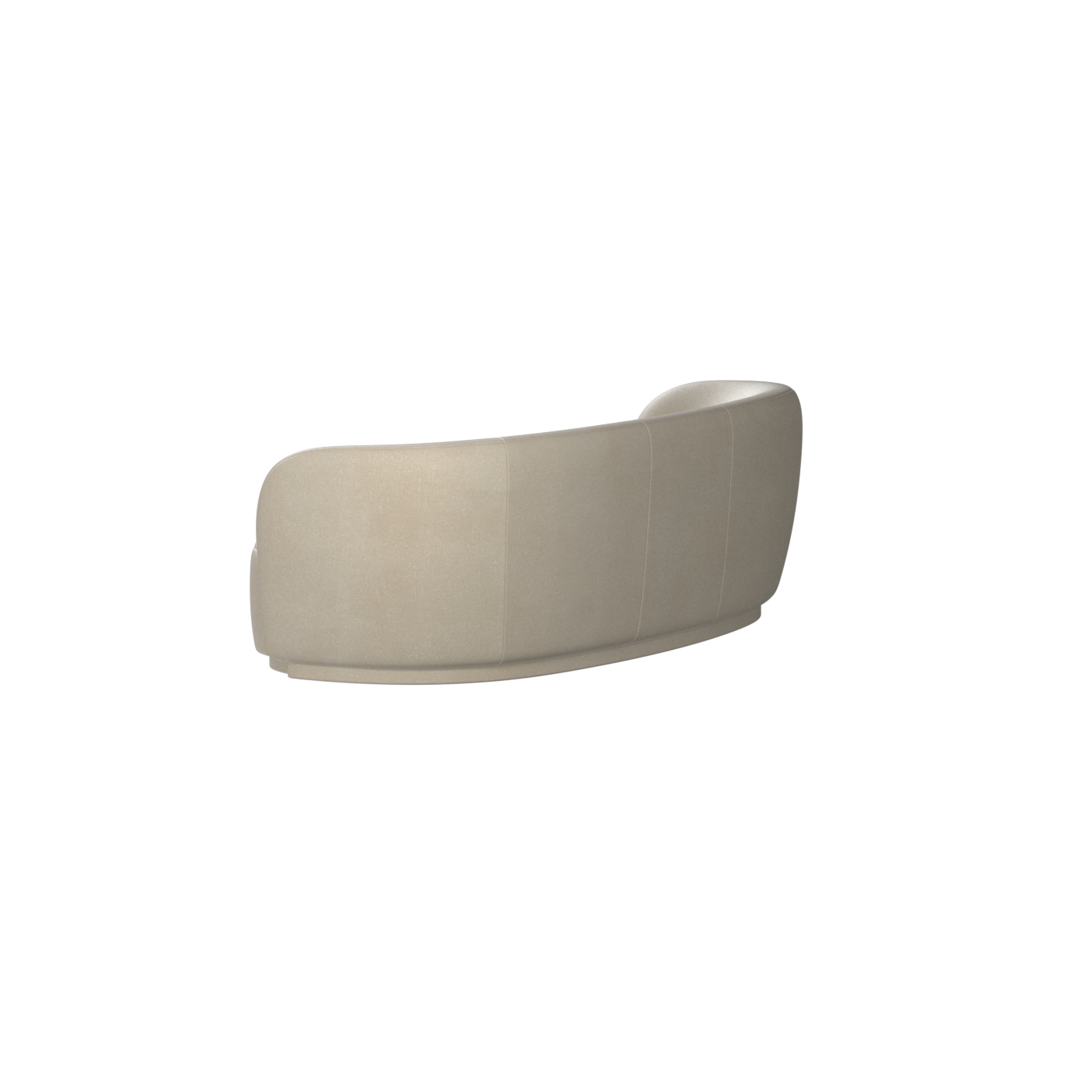 Posh Sofa - Curved Back Sofa with Continuous Base