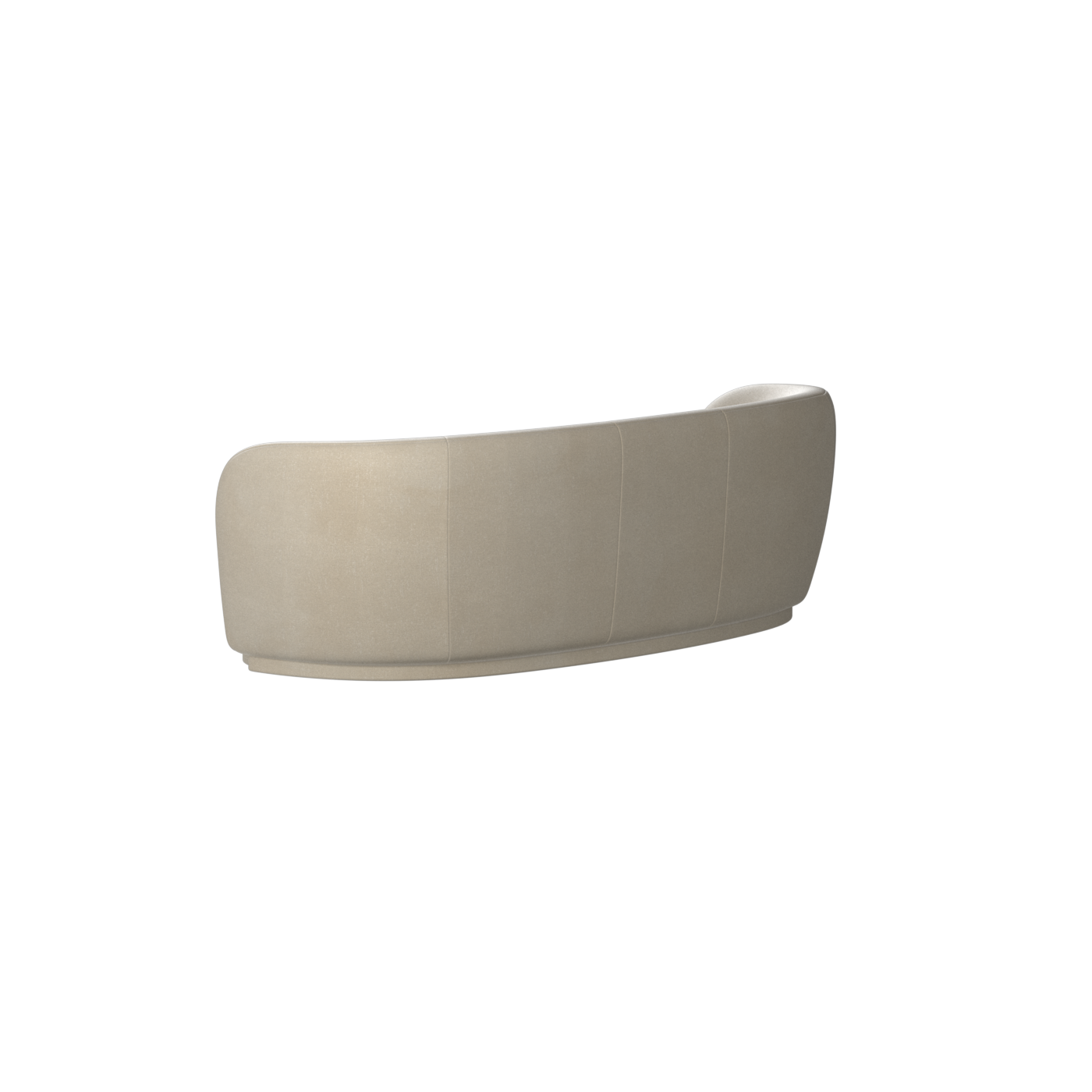 Posh Sofa - Curved Back Sofa with Continuous Base