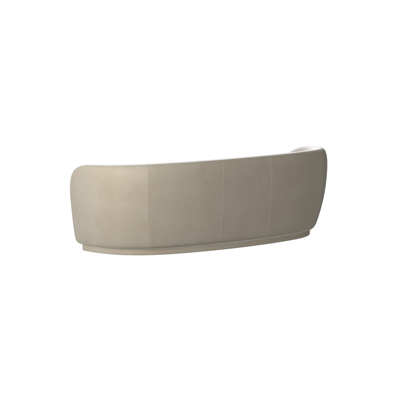 Posh Sofa - Curved Back Sofa with Continuous Base