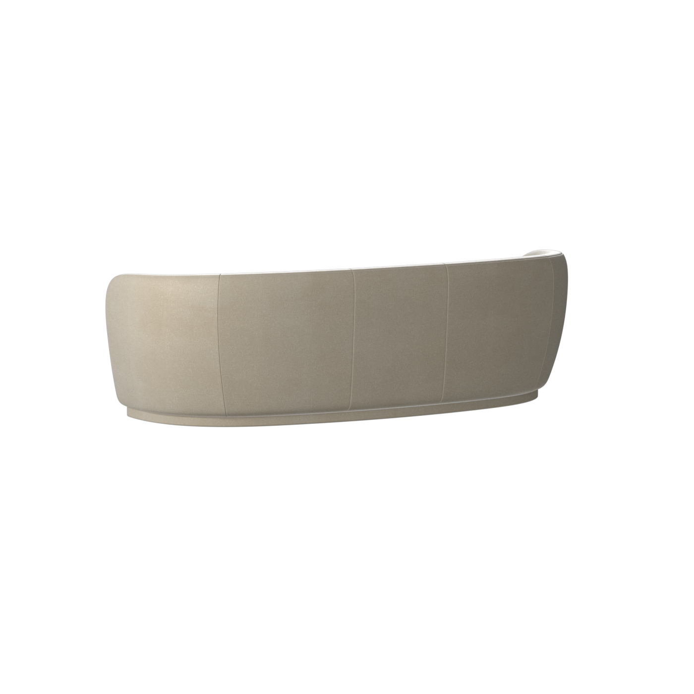 Posh Sofa - Curved Back Sofa with Continuous Base