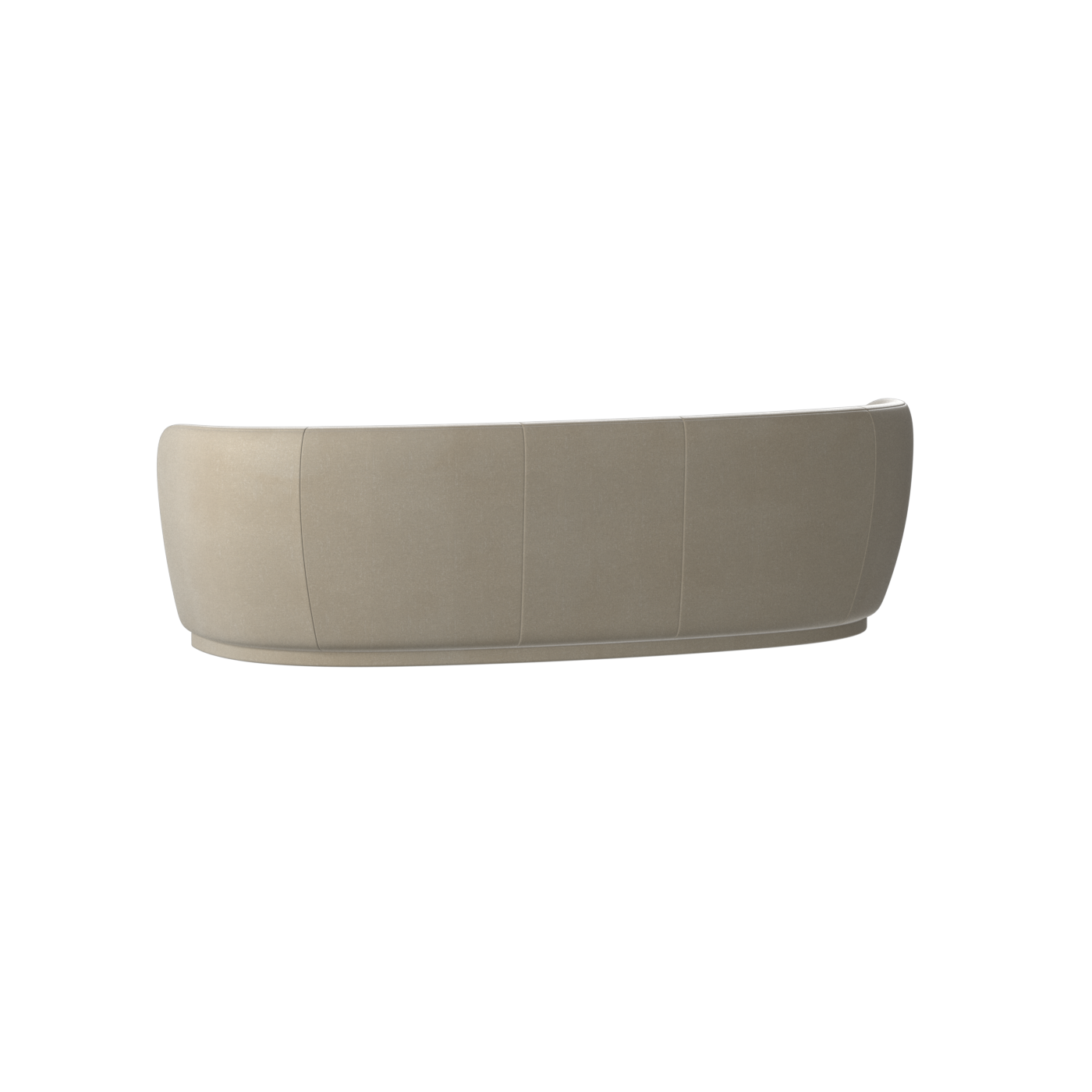 Posh Sofa - Curved Back Sofa with Continuous Base