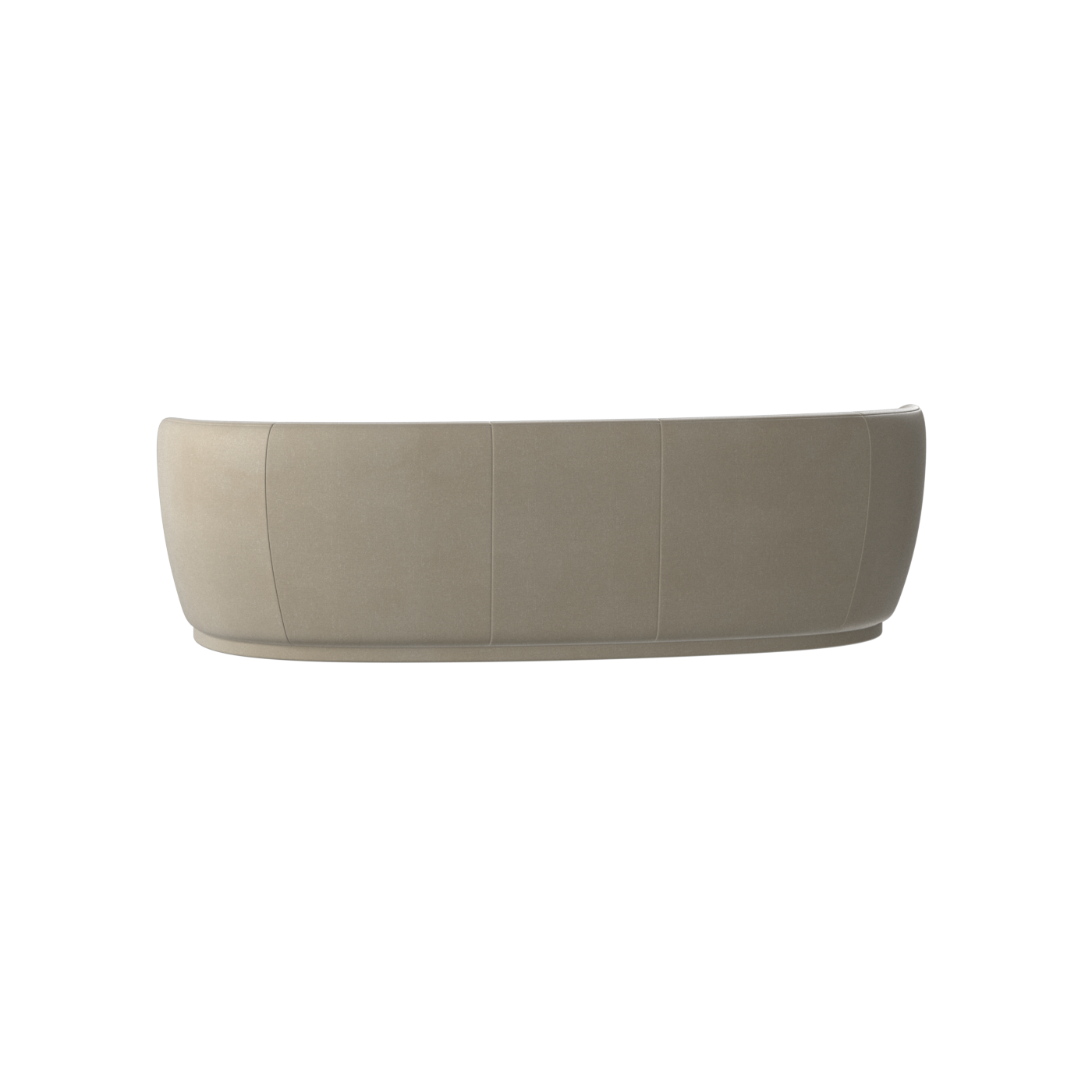 Posh Sofa - Curved Back Sofa with Continuous Base