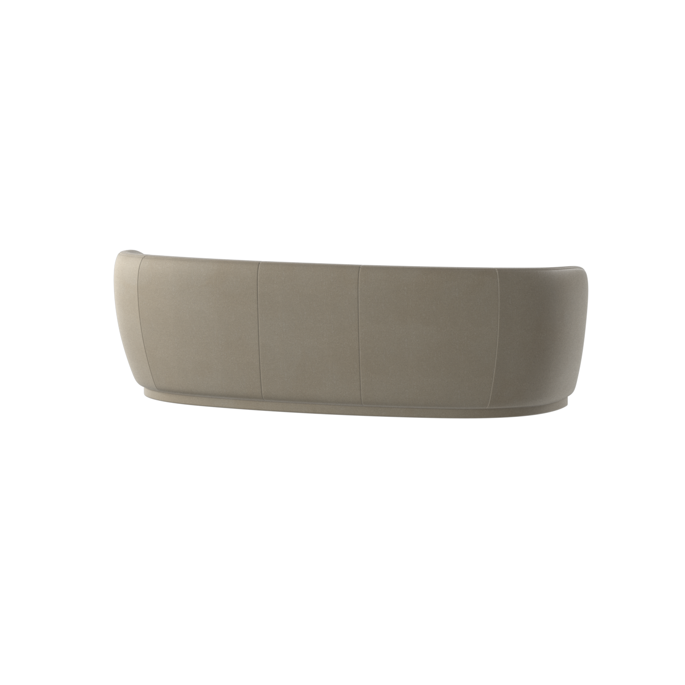 Posh Sofa - Curved Back Sofa with Continuous Base