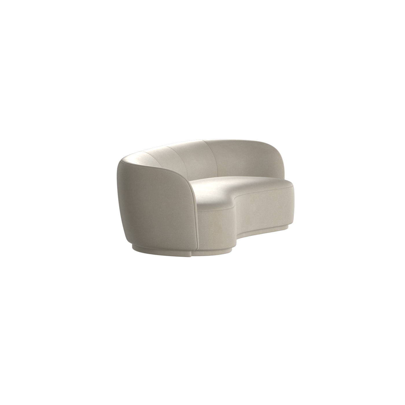 Posh Sofa - Curved Back Sofa with Continuous Base