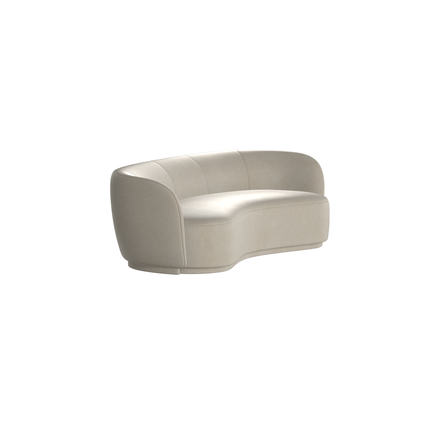 Posh Sofa - Curved Back Sofa with Continuous Base