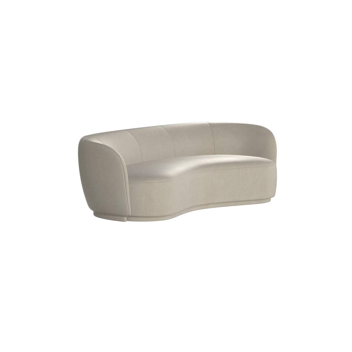 Posh Sofa - Curved Back Sofa with Continuous Base