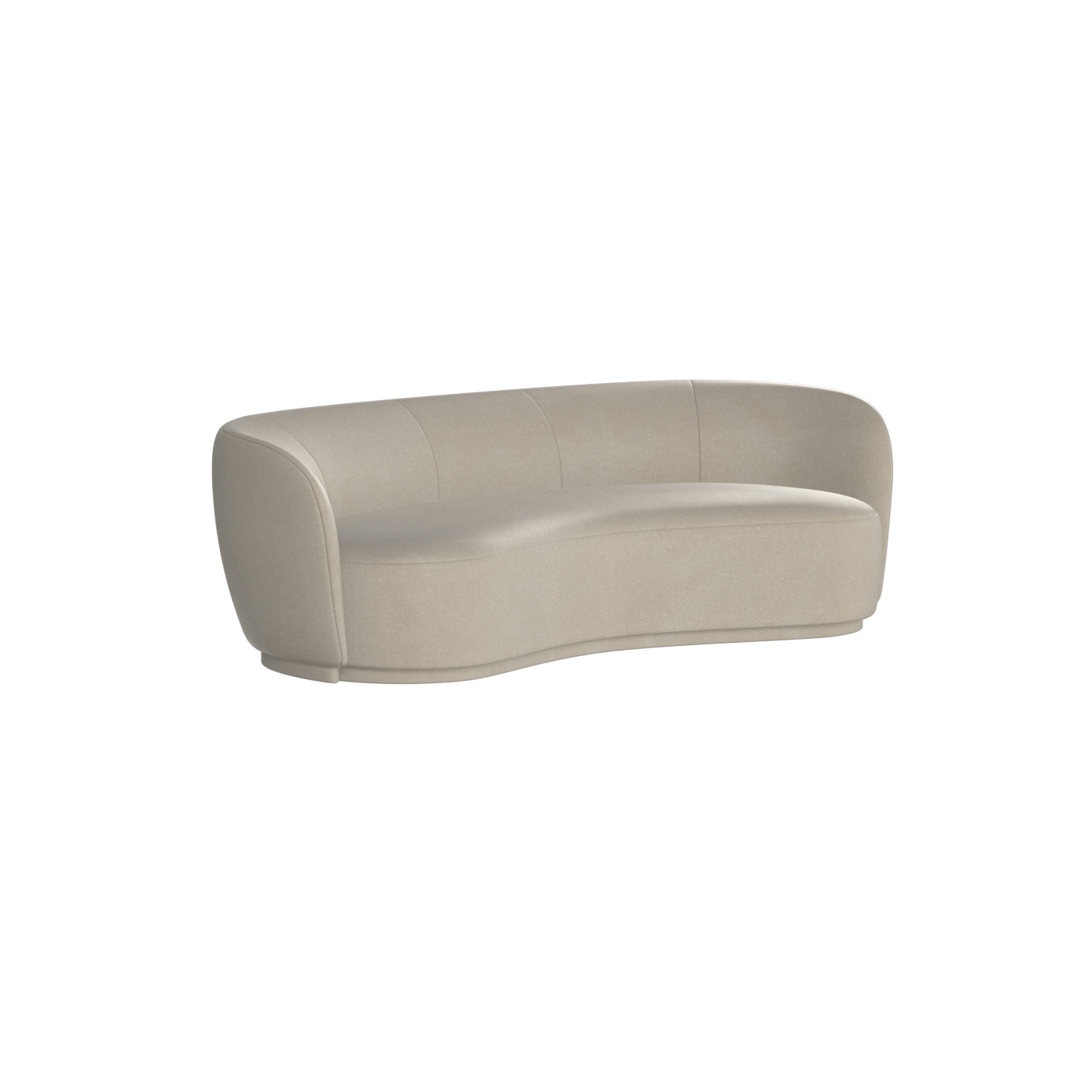 Posh Sofa - Curved Back Sofa with Continuous Base